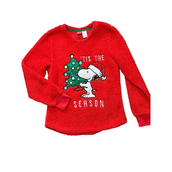 Peanuts Tops - Peanuts “Tis The season” Vintage Fleece Sz M‎